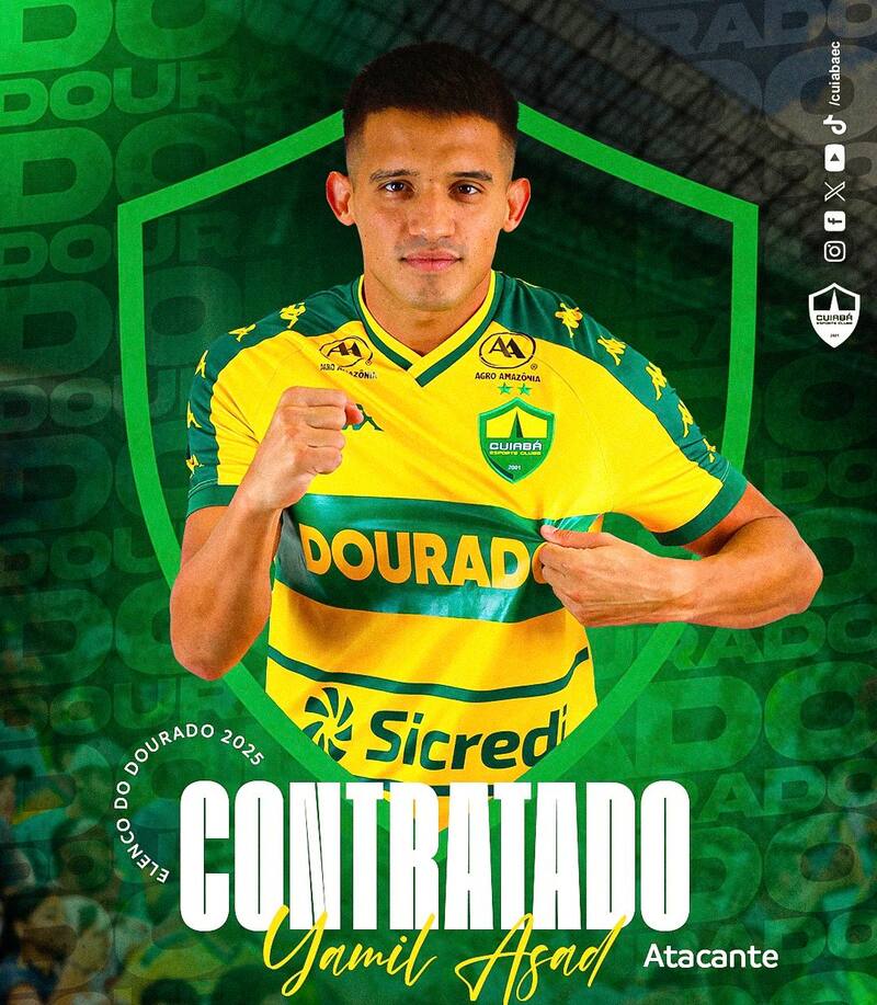 El ex Universidad Católica fue anunciado como refuerzo del Cuiabá. Imagen: Cuiabá.