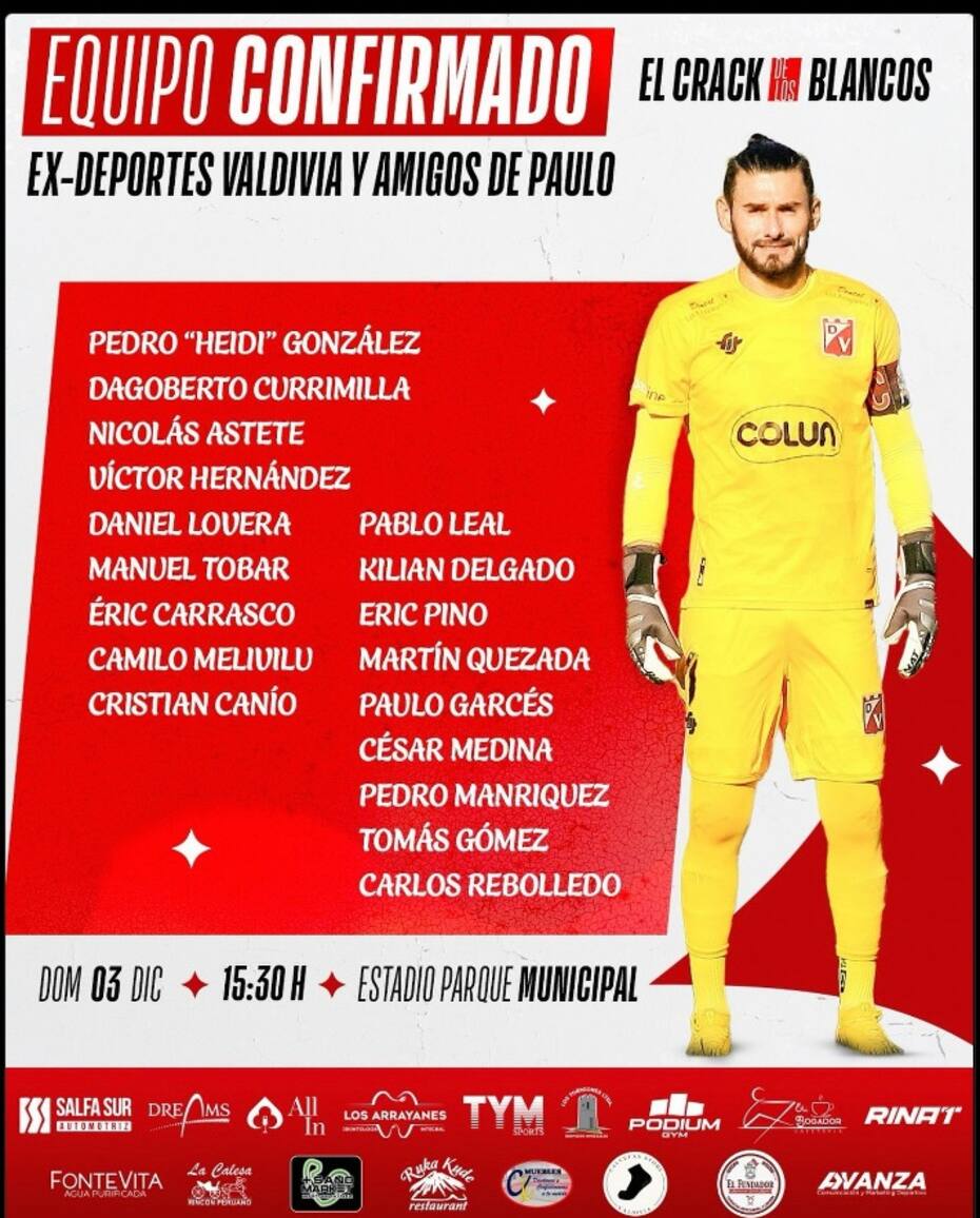 Paulo Garcés es protagonista del amistoso de Matías Fernández.