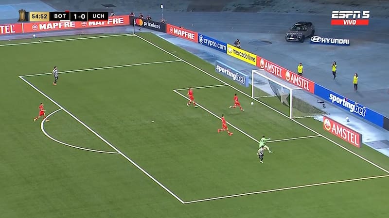 La mano que invalidó el 2-0 de Botafogo sobre U. de Chile