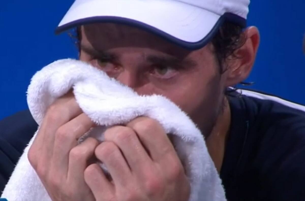 Guido Pella no pudo contener las lágrimas en medio de duelo ante Rusia