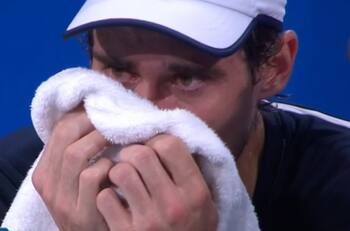 Guido Pella no pudo contener las lágrimas en medio de duelo ante Rusia