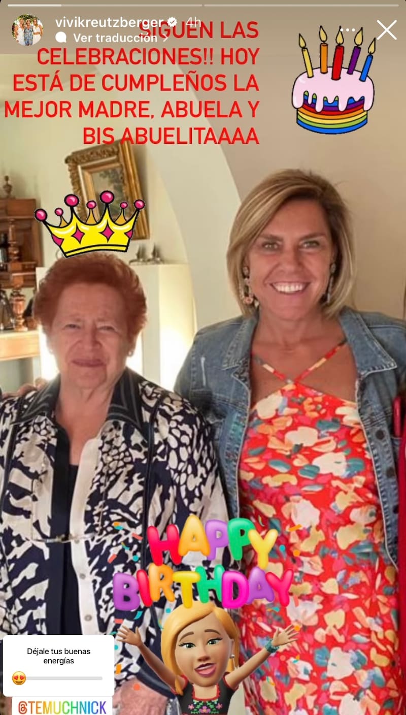 Vivi Kreutzberger celebra a su madre por su cumpleaños. Créditos: Instagram.