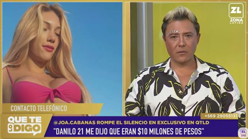 Agustina Cabaña se refirió al supuesto "soborno" de Fabricio Vasconcelos. Créditos: Captura Zona Latina