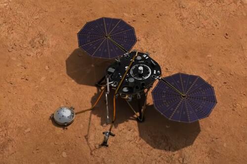 El InSight en Marte.