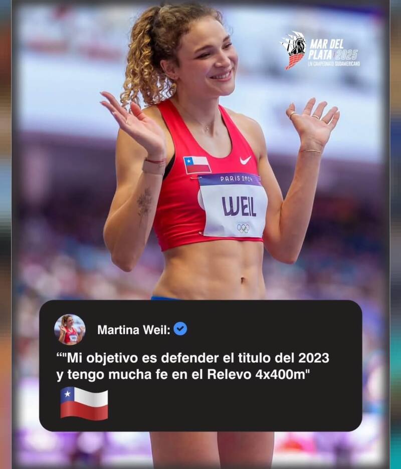 La medallista panamericana buscará ser protagonista del Campeonato Sudamericano de Mar del Plata, Argentina. Foto: Federación Atlética de Chile