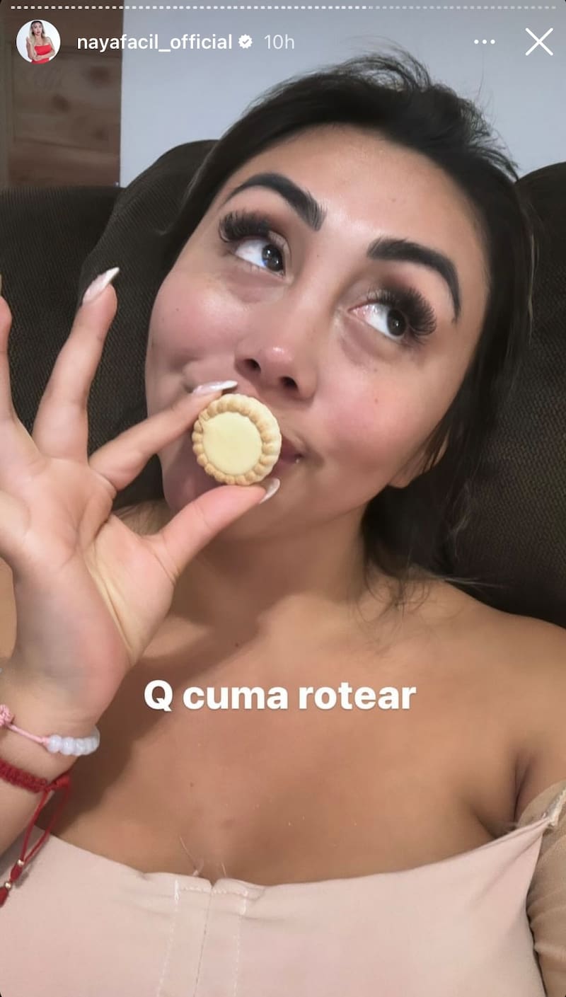 Naya Fácil y su reacción tras el comentario de Teresa Marinovic.