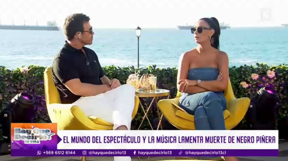La modelo habló con los panelistas de Hay Que Decirlo ante el deceso de Miguel Piñera. Créditos Captura: Youtube.