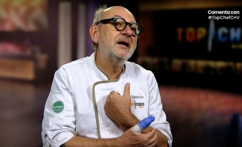 fue el primer accidentado de "Top Chef VIP". Créditos: Pantallazo CHV