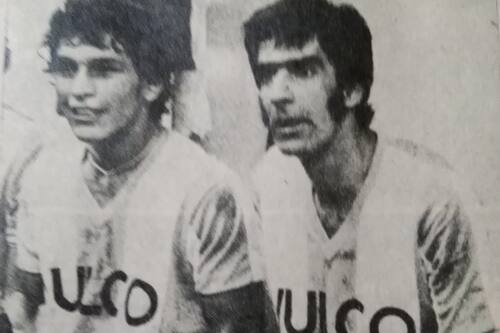 Marcelo Liendro y Gustavo Viveros en 1980 con Magallanes. Foto: @cracksyleyendas