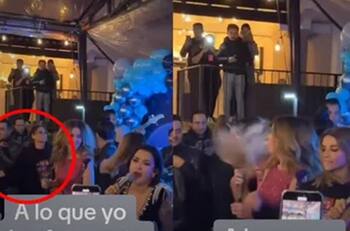 Captan a Galilea Montijo cacheteando a Wendy Guevara durante la fiesta que le organizo