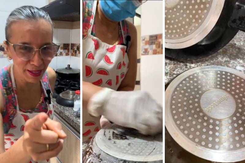 Debes aplicar la mezcla en la parte posterior de tus ollas y sartenes para luego dejarla actuar por media hora, de acuerdo a la influencer.
Créditos: TikTok.