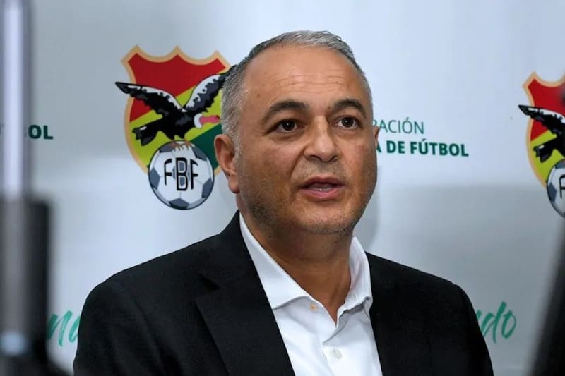 Fernando Costa presidente de la Federación Boliviana de Fútbol. Foto: X