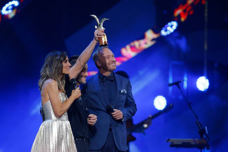 Maria Luisa Godoy y Martin Carcamo durante el Festival de Vina del Mar 2020 Créditos: Sebastian Cisternas/ Aton Chile