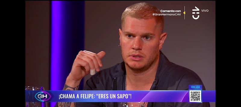 El tenso cruce entre Chama y Felipe.