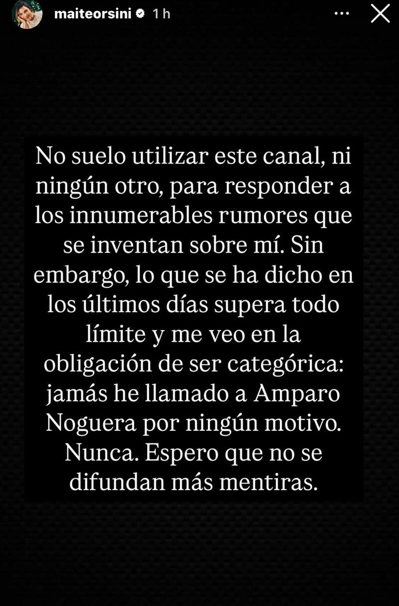 La parlamentaria se refirió a la polémica con Amparo Noguera.