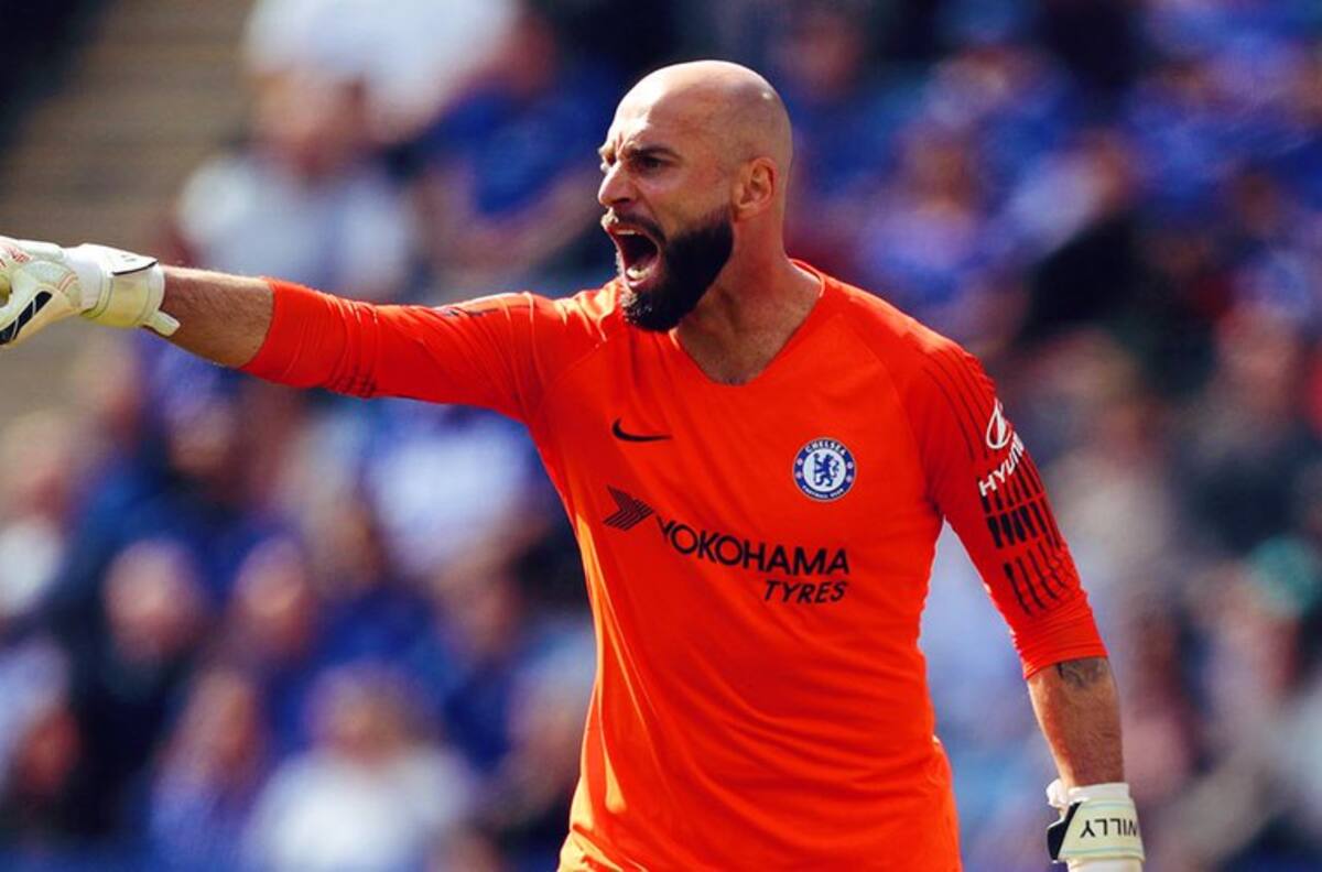 La locura de Willy Caballero en un entrenamiento del Chelsea