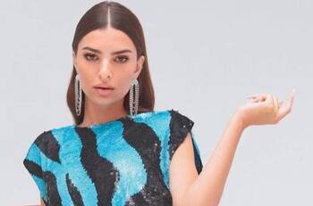 La modelo de alta costura, Emily Ratajkowski posa al natural con 35 semanas de embarazo