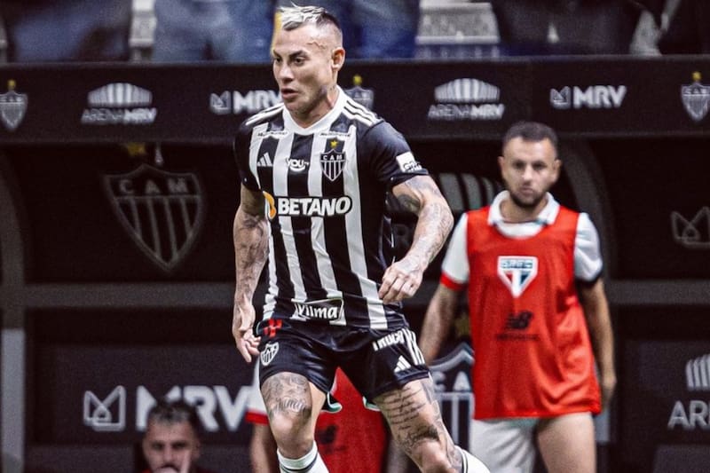 Eduardo Vargas termina su contrato con el Atlético Mineiro en diciembre de este año.