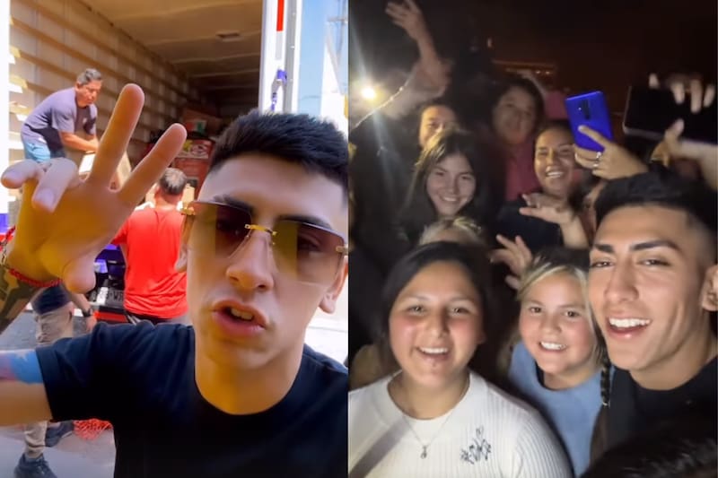 Jordan 23 entregando ayuda en la Región de Valparaíso. Créditos: Instagram