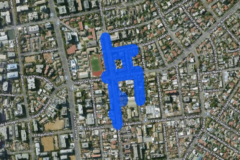 Sector afectado por el corte de luz.