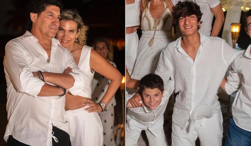 Iván Zamorano y su hijo Iván Zamorano Jr. se lucieron con look casuales.