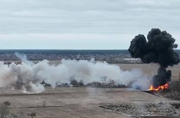 VIDEO | Impactante registro muestra cómo un helicóptero ruso es derribado por Ucrania