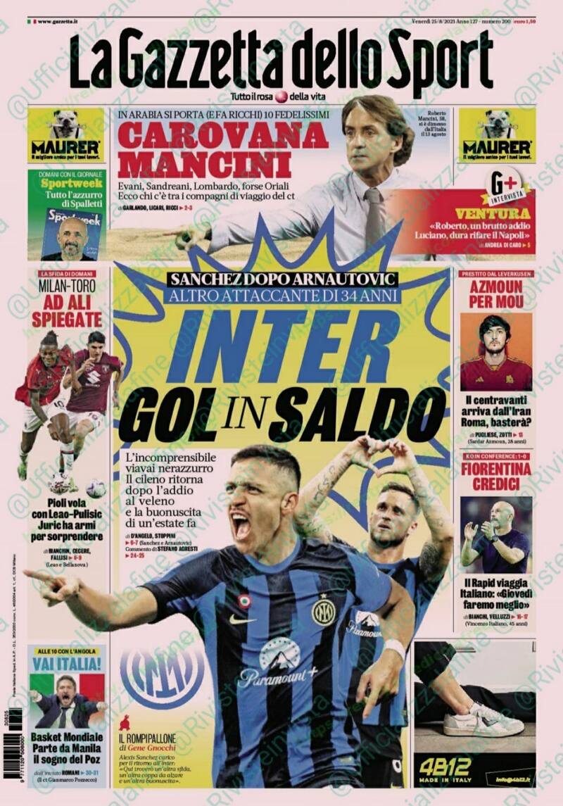 El Niño Maravilla fue el protagonista de La Portada de la Gazzetta dello Sport en Italia.