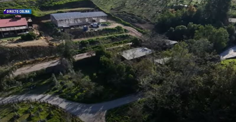 Vista aérea de la casa de Felipe Camiroaga. Créditos: Pantallazo Mega