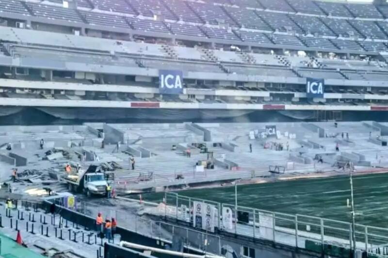 Así luce hoy el Estadio Azteca, a 145 días de que arranque la Copa.