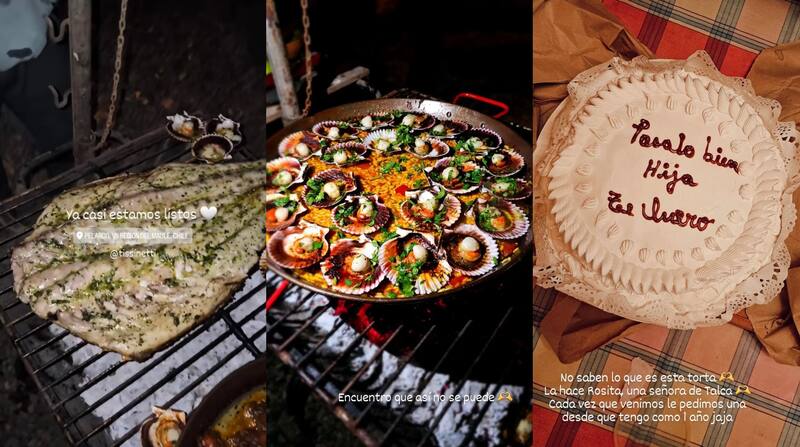 El especial menú que preparó para Kel Calderón y sus amigos / Instagram