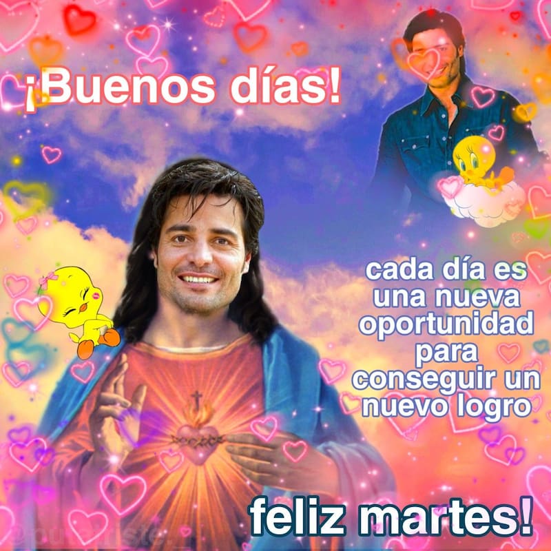 Chayanne y Piolín, la mejor combinación para mandar por WhatsApp. Créditos: Pinterest.