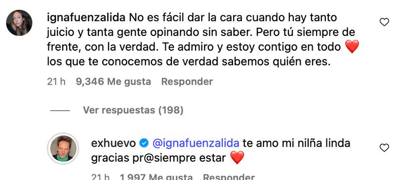 La influencer respaldó a su padre.