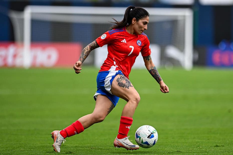 Yenny Acuña, en el partido ante Perú. Foto: Prensa Conmebol.