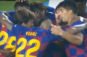 Rakitic rompió el candado del Athletic de Bilbao y abrió la cuenta para el Barcelona