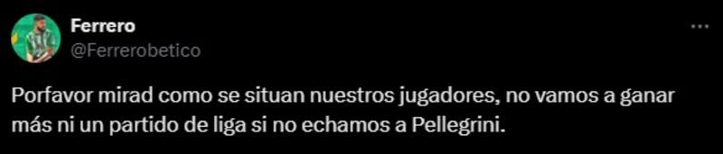 Hinchas del Betis a Manuel Pellegrini a pesar de clasificar en Copa del Rey.