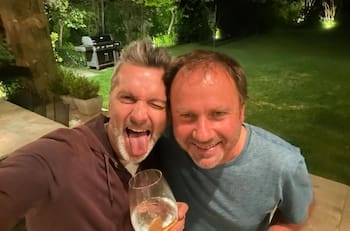 "Haciendo familia": Cristián Sánchez vivió relajada noche junto a Gonzalo Cisternas, exesposo de Diana Bolocco