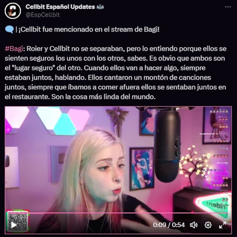 Bagi fue una de las que mencionó lo cercana amistad que ambos creadores tienen.