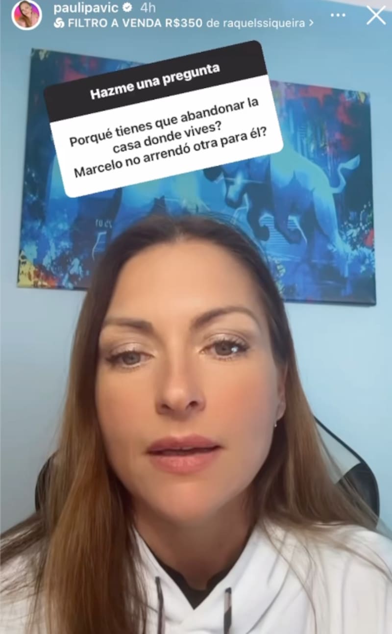 Paula Pavic reveló que ya no comparte su hogar con Marcelo Ríos.