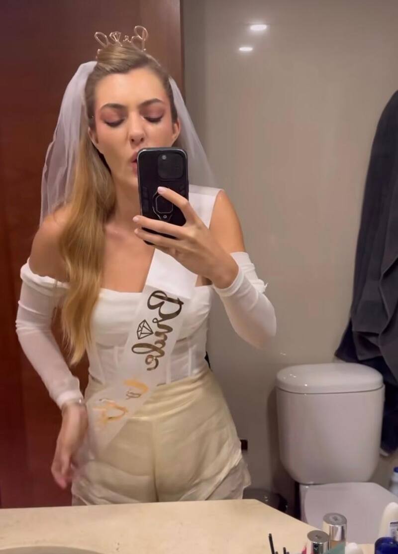 Tutú Vidaurre en su despedida de soltera.