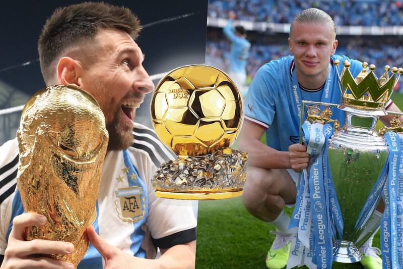 Erling Haaland es candidato al Balón de Oro, pero debe superar a un Lionel Messi finalmente consagrado como campeón del mundo en Qatar