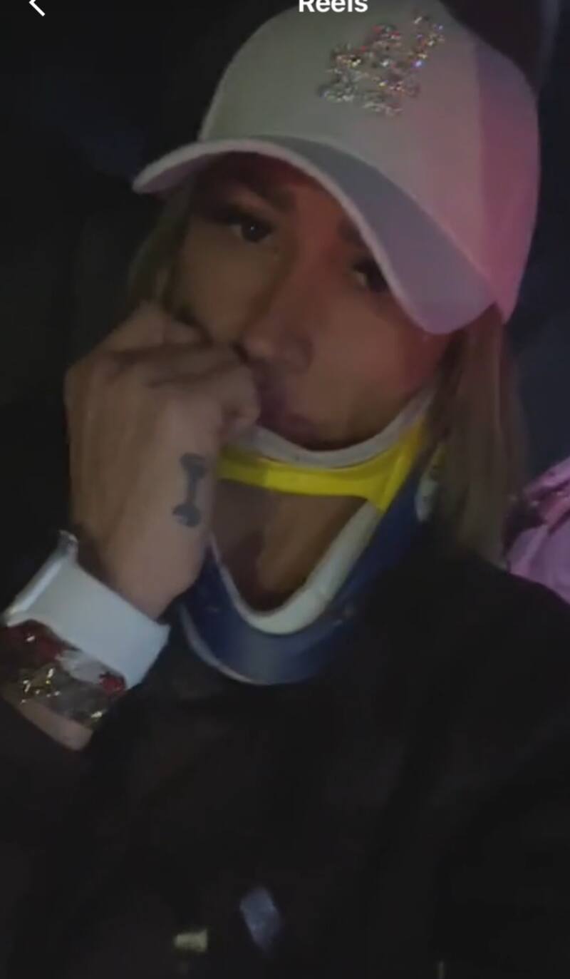 Nicole Moreno sufrió choque.