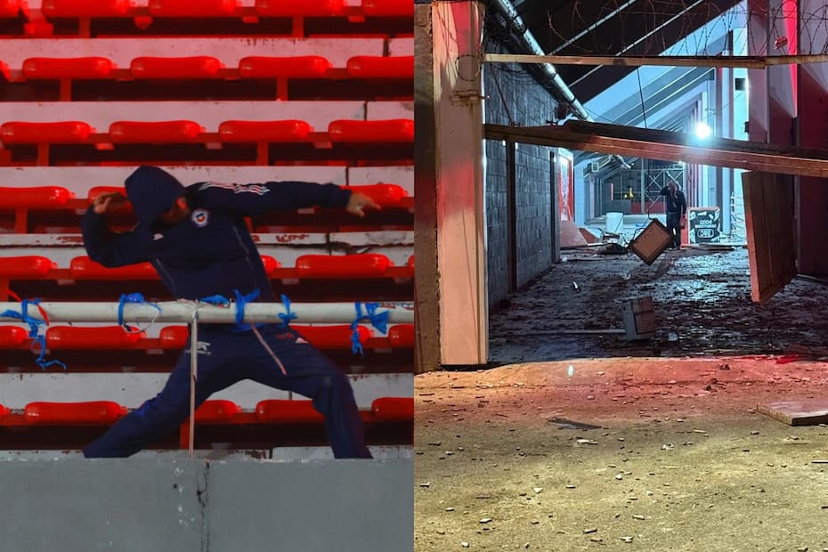 Incidentes tras el Independiente vs. U. de Chile.