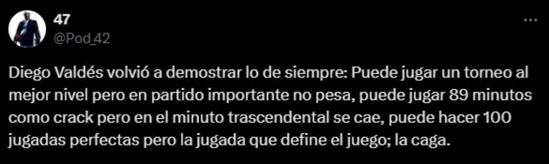 Hinchas del América criticaron a Diego Valdés.