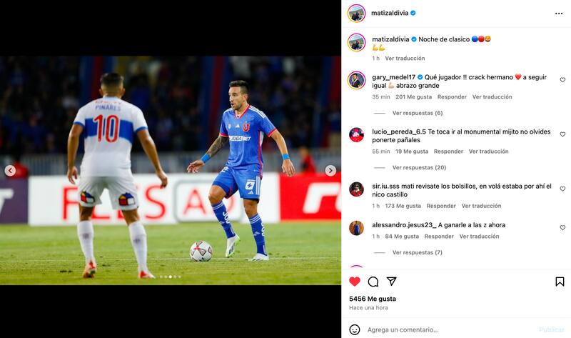 Gary Medel felicitó a los jugadores de la U.