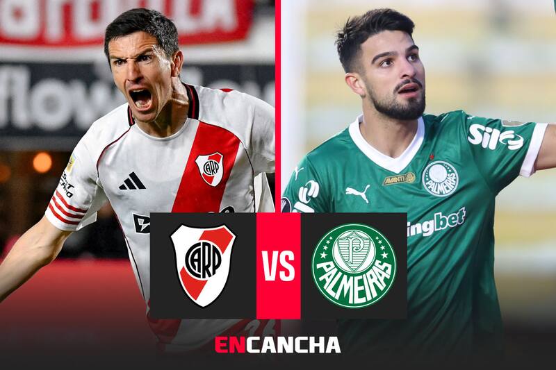 por la ida de los cuartos de final de Copa Libertadores. Foto: Prensa River Plate y EFE.