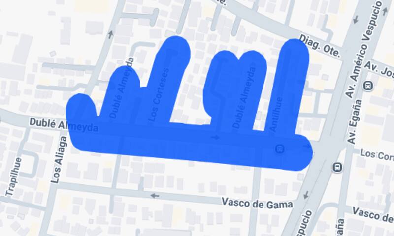 Estas calles se verán afectadas por el corte de luz programado. Créditos: Enel.