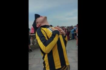 VIDEO | "Por favor sálvalo": El desesperado clamor de un hincha de Fernández Vial al Cristo Redentor