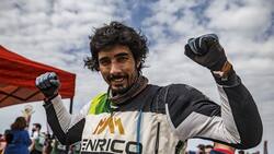 El orgullo de Giovanni Enrico tras subirse al podio del Rally Dakar