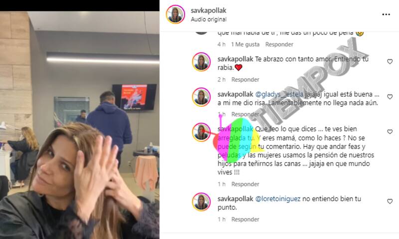Savka Pollak le responde a una seguidora