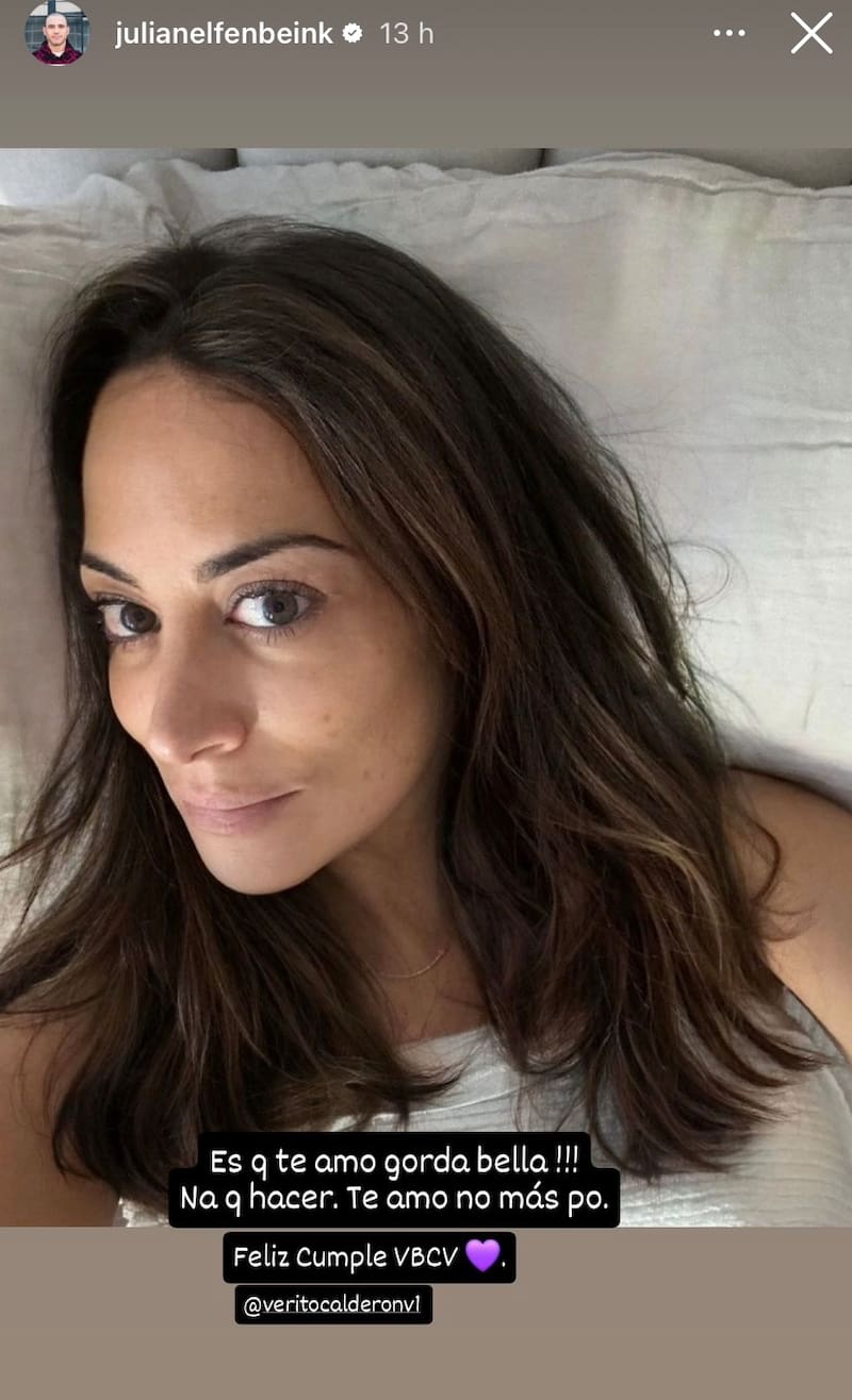Julián Elfenbein dedicó tierno mensaje cumpleañero su pareja, Verónica Calderón.